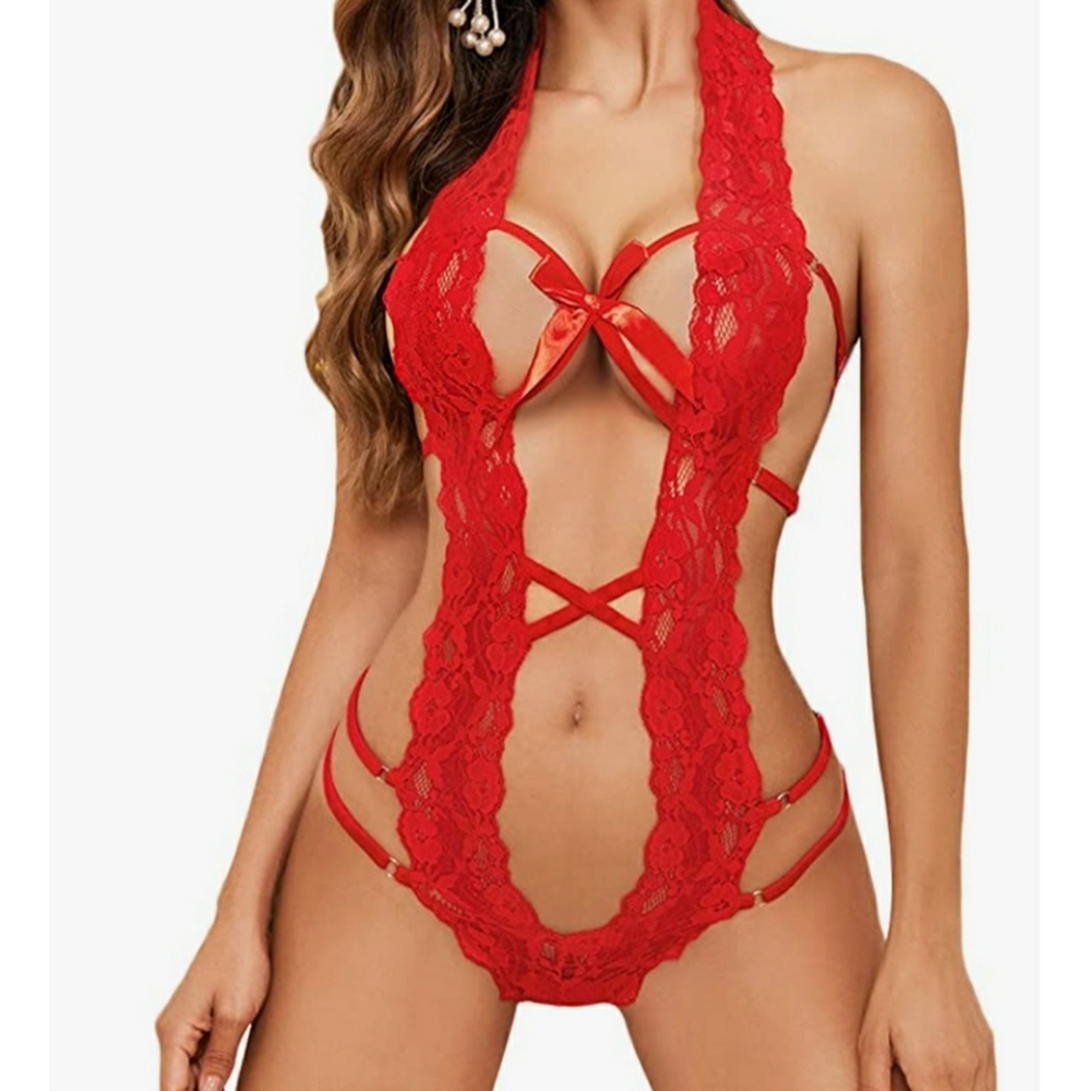 NWT Red Strappy Lace Lingerie